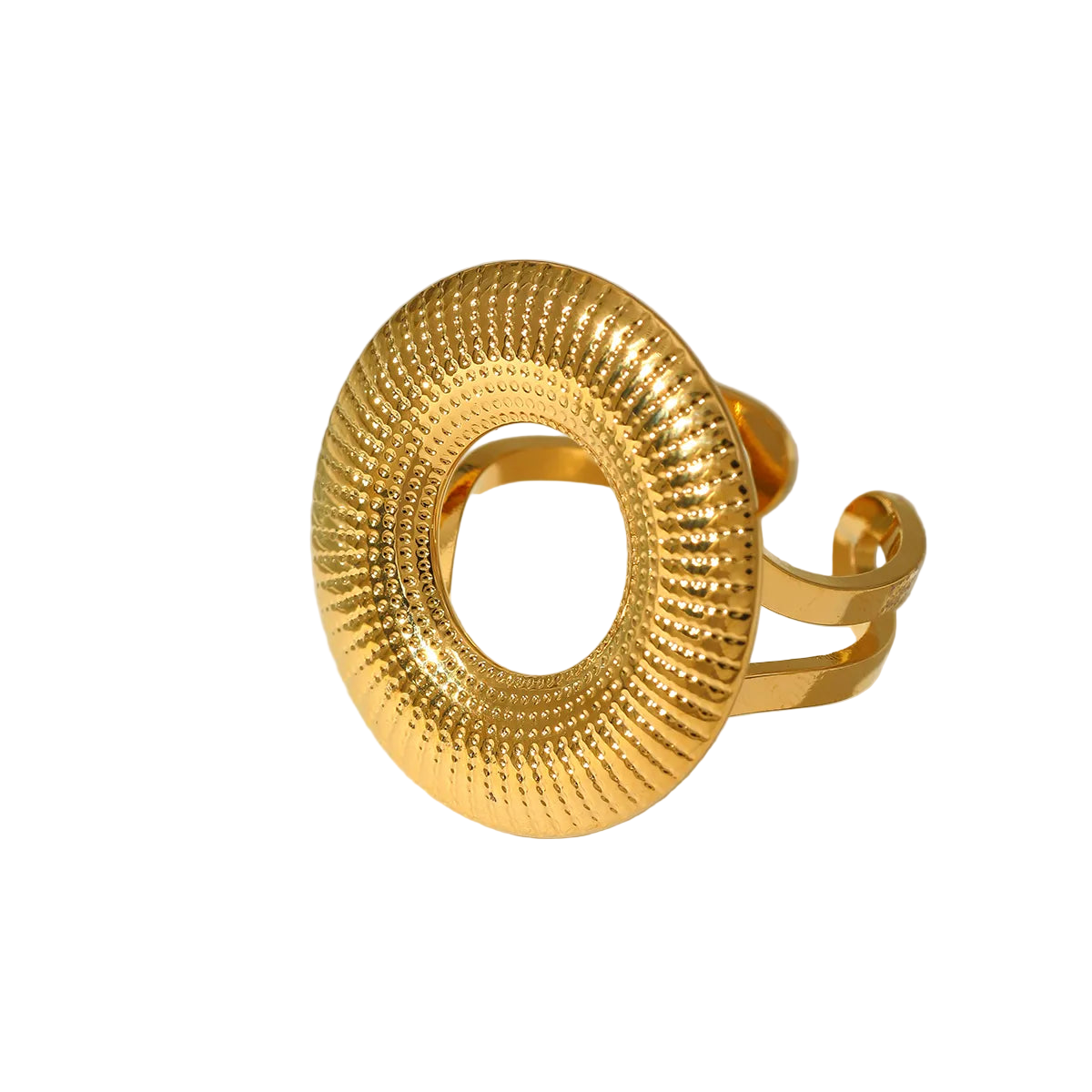 Wholesale-Jewelry-Casual-Simple-Style-Artistic-Irregular-Geometric-304-Stainless-Steel-18K-Gold-Plated-Plating-Open-Rings-display-picture-4