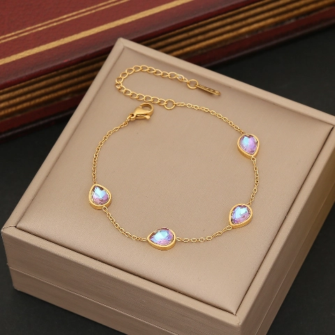 Γυναικεία βραχιόλια επιμετάλλωσης από ανοξείδωτο ατσάλι Fashion Heart