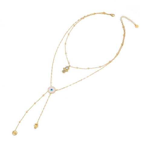 Εκφραστικό μάτι κινέζικο ζωδιακό ζώο έντομα από ανοξείδωτο ατσάλι επιμεταλλωμένα κολιέ