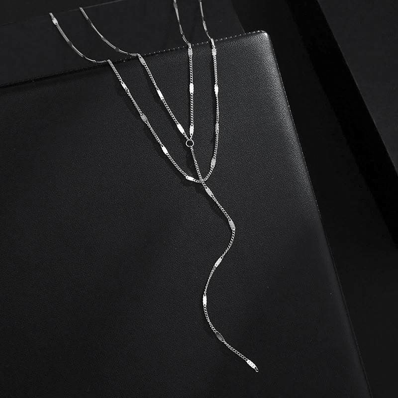 Μινιμαλιστικό κολιέ από ανοξείδωτο ατσάλι Rhombus2