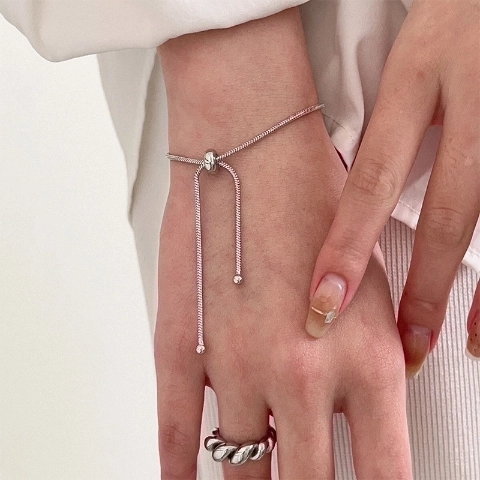 Τιτάνιο Ατσάλι 18Κ Επιχρυσωμένο Κομψό Μινιμαλιστικό Επιμετάλλωση Μονόχρωμα Βραχιόλια Κολιέ2