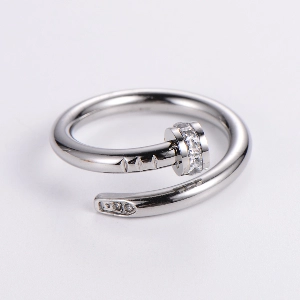 Δαχτυλίδι από ανοξείδωτο ατσάλι ασημί