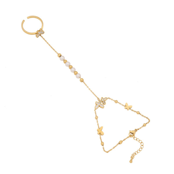 Βραχιόλι από Ανοξείδωτο Ατσάλι με Επιμετάλλωση και Έντομο Πεταλούδας από ανοξείδωτο ατσάλι