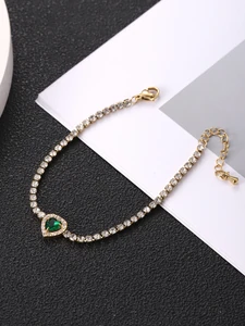 Κομψό γυναικείο βραχιόλι Streetwear με οβάλ σχήμα καρδιάς από ανοξείδωτο ατσάλι 18Κ