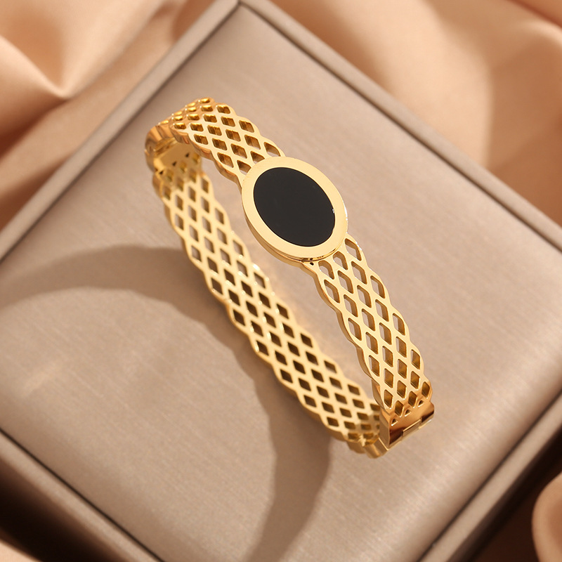 Κομψό ρομαντικό βραχιόλι από τιτάνιο και ατσάλι, μονόχρωμο, χύμα3