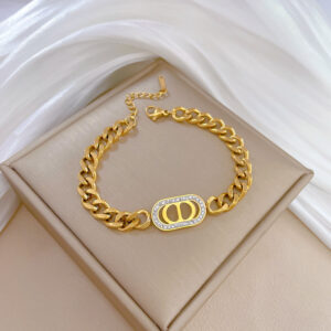 Κορεάτικο γυναικείο βραχιόλι με ζώδιο Ripple από ανοξείδωτο ατσάλι επιχρυσωμένο