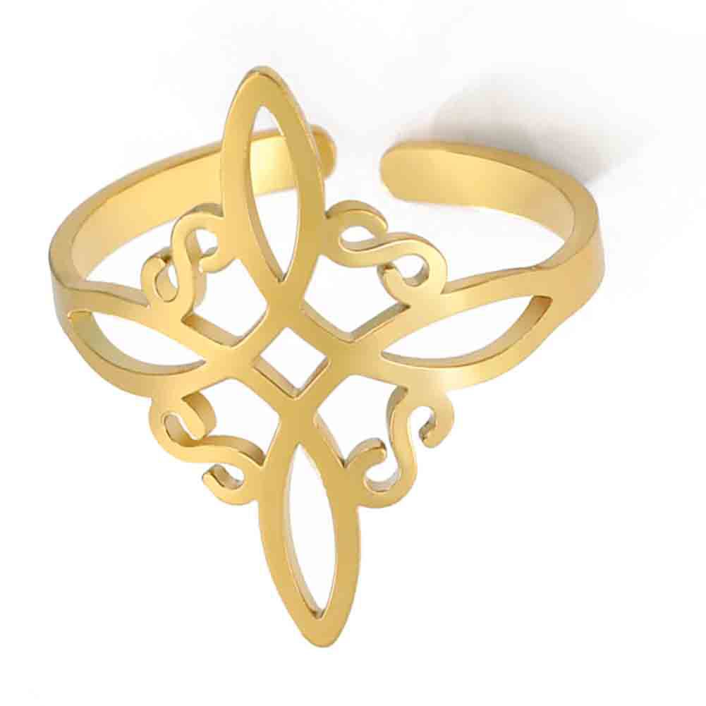 Μινιμαλιστικά δαχτυλίδια γυαλίσματος από ανοξείδωτο ατσάλι Witches Knot3