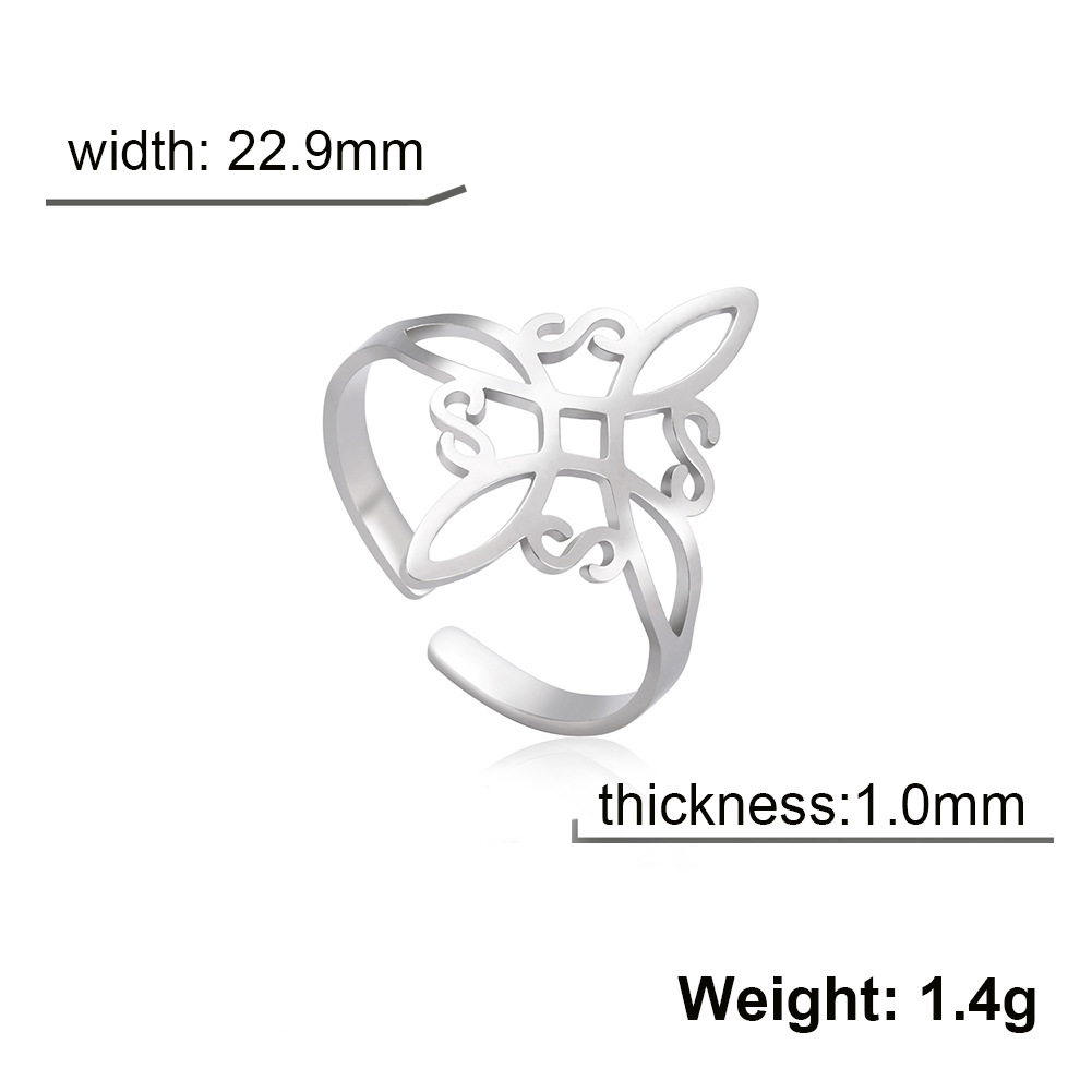 Μινιμαλιστικά δαχτυλίδια γυαλίσματος από ανοξείδωτο ατσάλι Witches Knot4