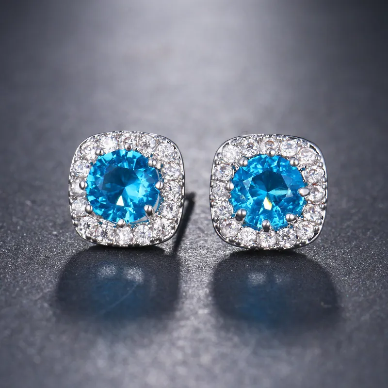 Square_Halo_Copper_Rhinestone_Stud_Earrings_For_Women_With_Stainless_Steel_Ear_Post_Elegant_Sparkly_Fashion_Jewelry_Color_Lake_Blue