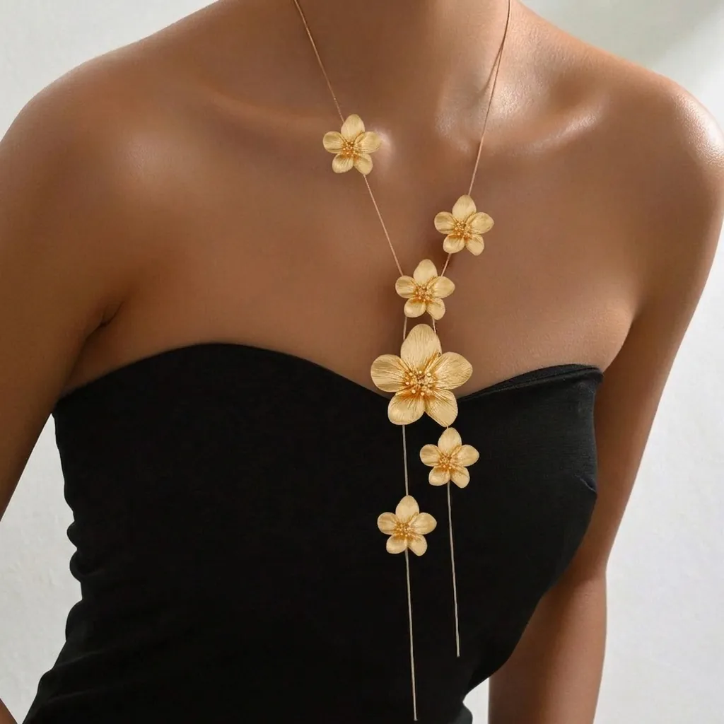 Zinc_Alloy_Long_Lariat_Necklace_Geometric_Disc_Heart_Flower_Butterfly_Leaf_Pendant_Tassel_Minimalist_Jewelry_Item_Style_Gold_Flower